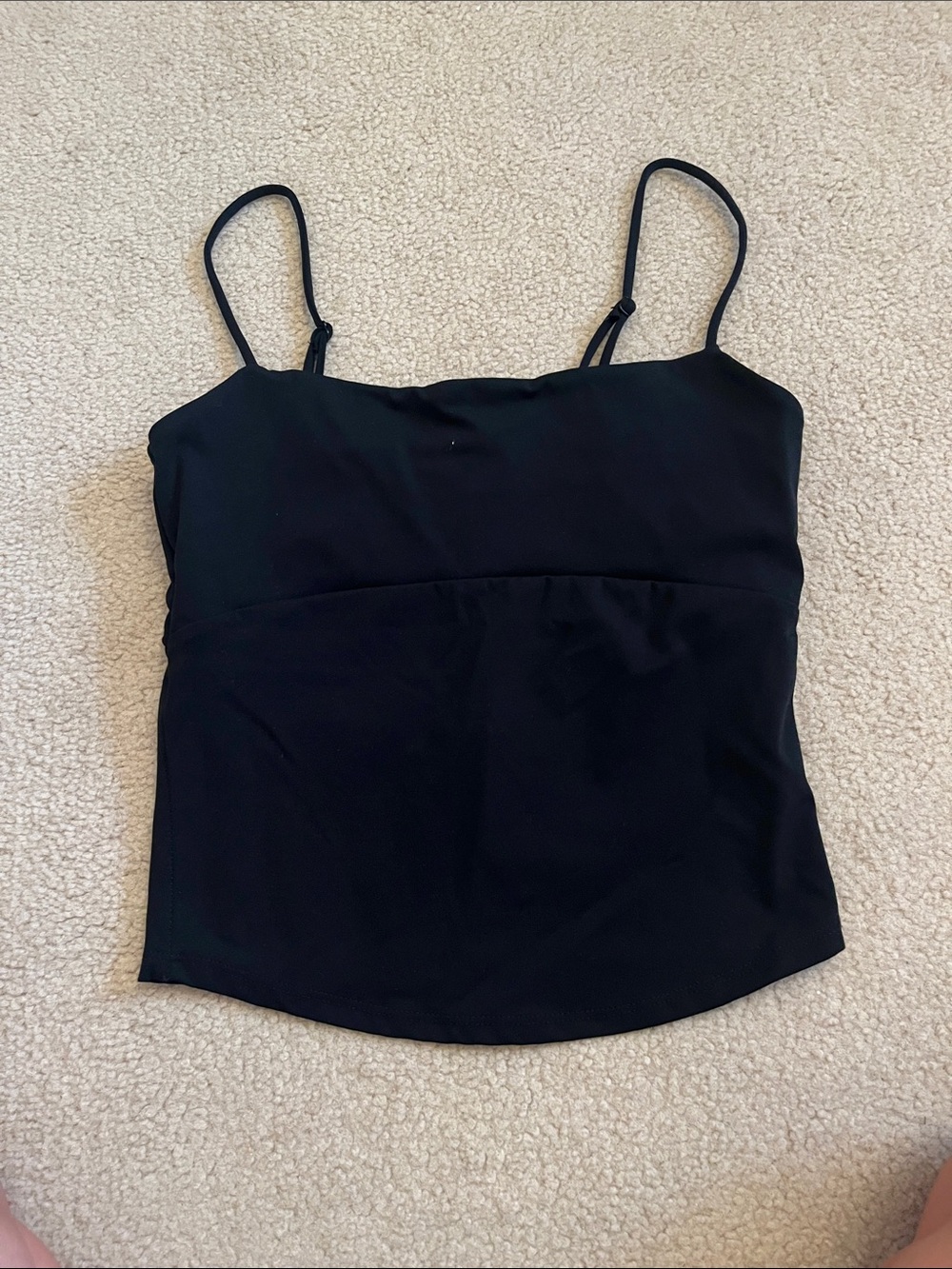 Garage Black Adjustable-Strap Tank Top